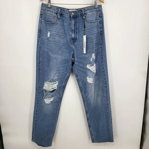 VIGOSS Distressed High Waisted Billie 90s Blue Jeans Sz 29 NWT NEW